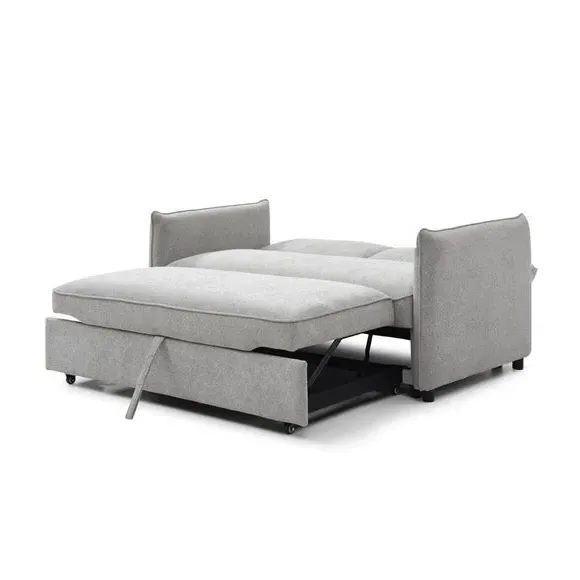 2-Seater Sofa Bed with Pop Up - Grey, Boucle