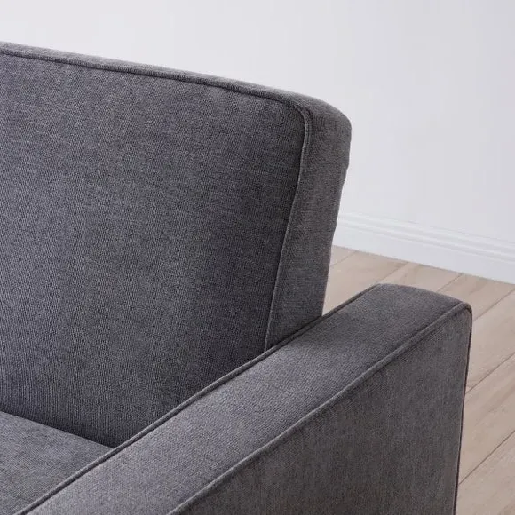 2-Seater Sofa Bed with Pop-Up - Grey, Fabric