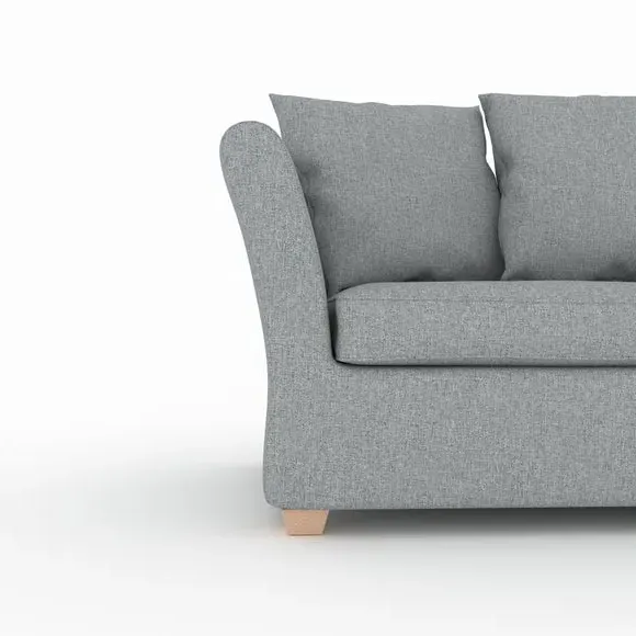 2-Seater Sofa Bed with Storage - Ash, Flatweave