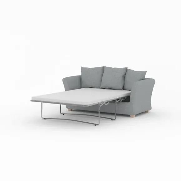 2-Seater Sofa Bed with Storage - Ash, Flatweave