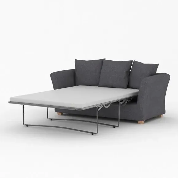 2-Seater Sofa Bed with Storage - Blue, Fabric