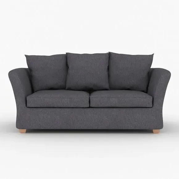 2-Seater Sofa Bed with Storage - Blue, Fabric