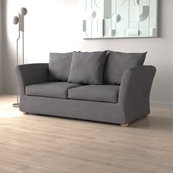 2-Seater Sofa Bed with Storage - Blue, Fabric image