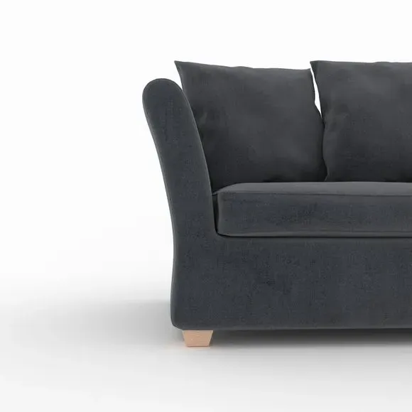 2-Seater Sofa Bed with Storage - Granite, Velvet