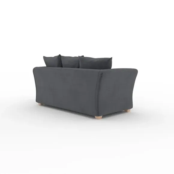 2-Seater Sofa Bed with Storage - Granite, Velvet