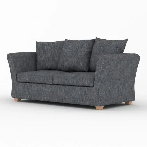 2-Seater Sofa Bed with Storage - Grey, Chenille