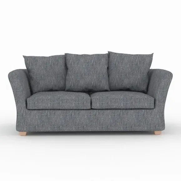 2-Seater Sofa Bed with Storage - Grey, Chenille