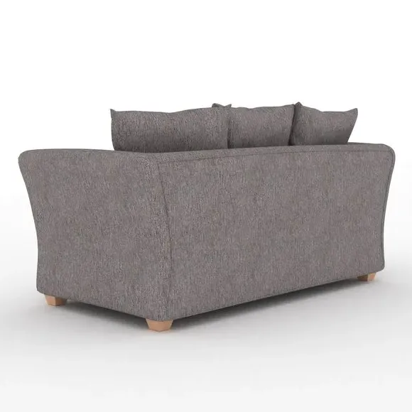 2-Seater Sofa Bed with Storage - Grey, Fabric