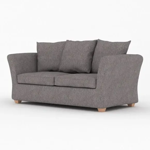 2-Seater Sofa Bed with Storage - Grey, Fabric