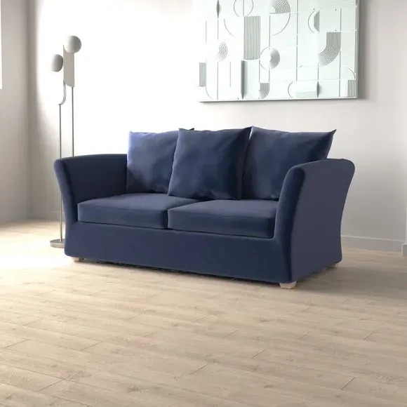 2-Seater Sofa Bed with Storage - Midnight, Velvet