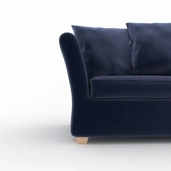 2-Seater Sofa Bed with Storage - Midnight, Velvet