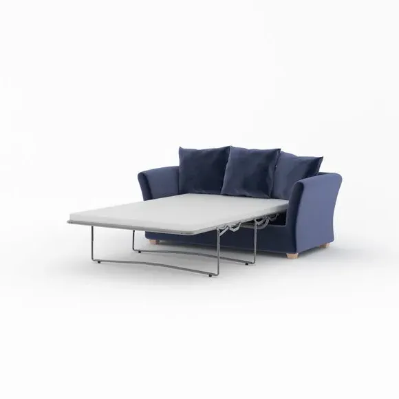 2-Seater Sofa Bed with Storage - Midnight, Velvet
