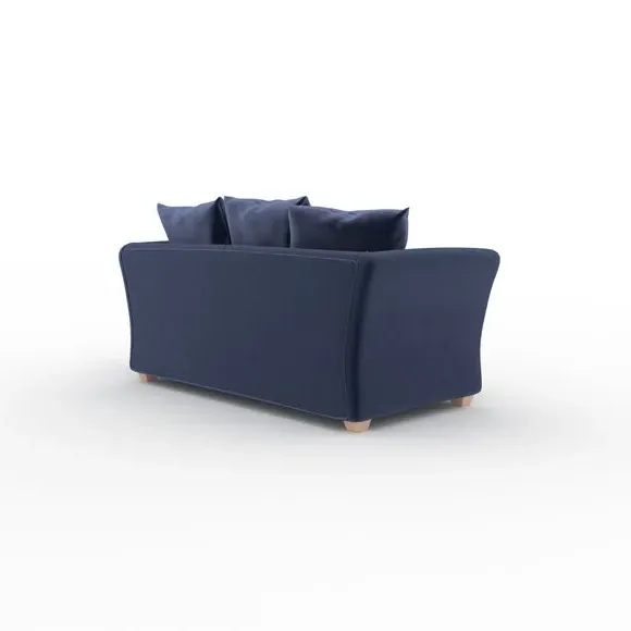 2-Seater Sofa Bed with Storage - Midnight, Velvet