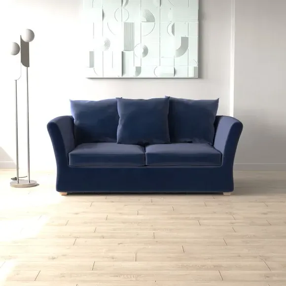 2-Seater Sofa Bed with Storage - Midnight, Velvet