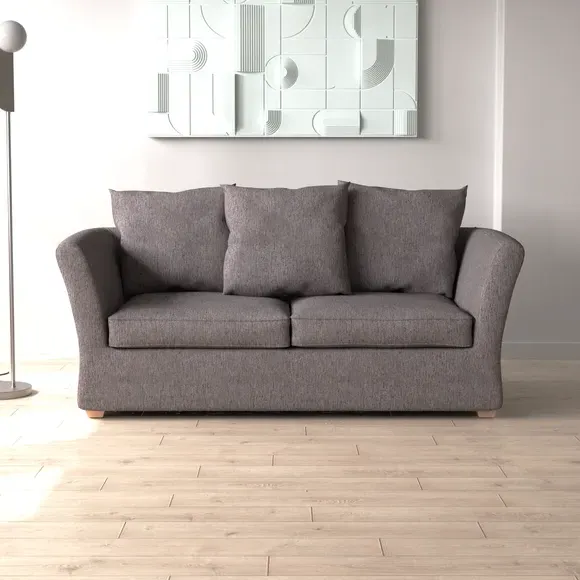 2-Seater Sofa Bed with Storage - Purple, Fabric