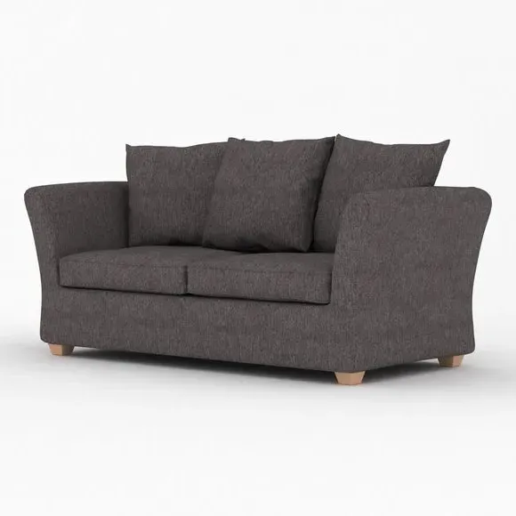 2-Seater Sofa Bed with Storage - Purple, Fabric