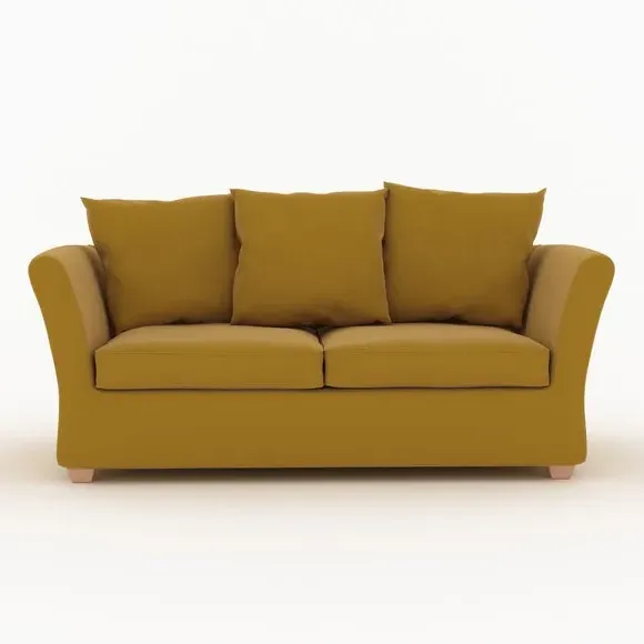 2-Seater Sofa Bed with Storage - Saffron, Velvet
