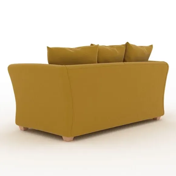 2-Seater Sofa Bed with Storage - Saffron, Velvet