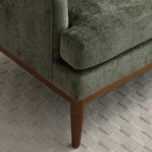 2-Seater Sofa with Sprung Seat - Olive, Chenille