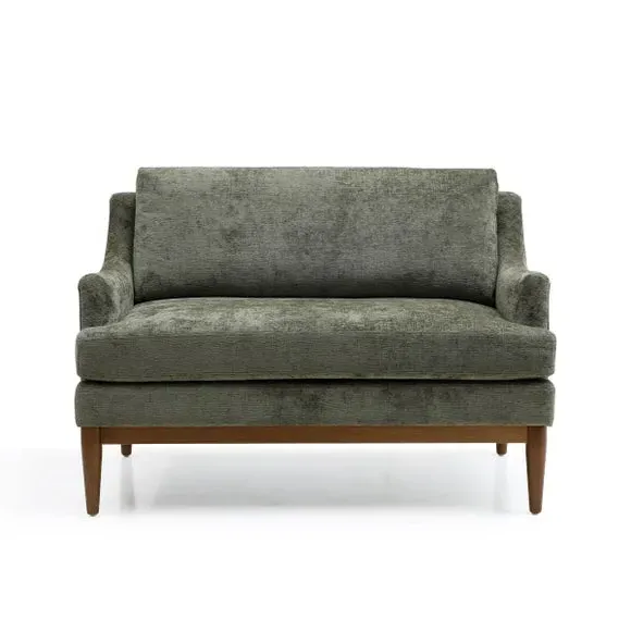 2-Seater Sofa with Sprung Seat - Olive, Chenille