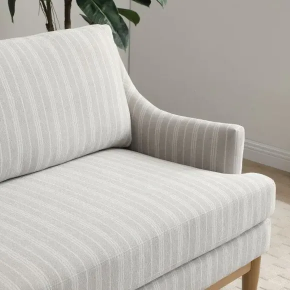 2-Seater Sofa with Sprung Seats - Natural, Chenille