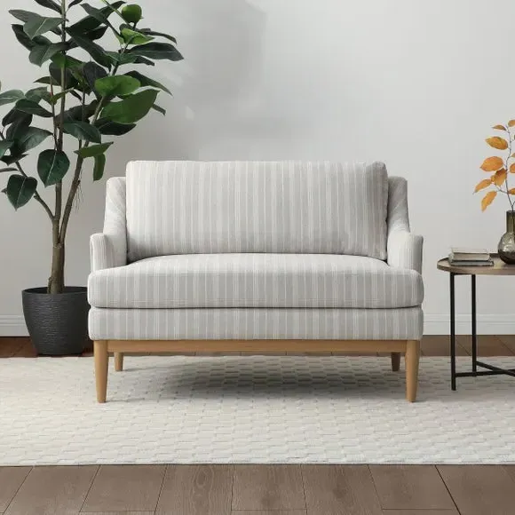 2-Seater Sofa with Sprung Seats - Natural, Chenille image