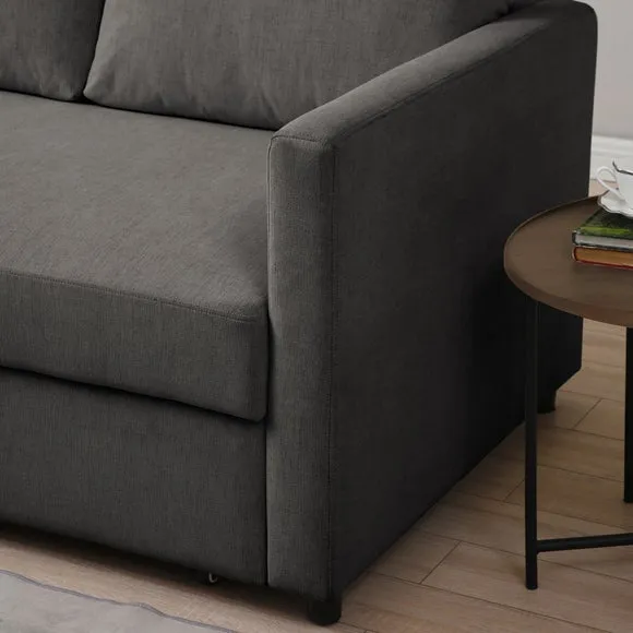 Corner Double Sofa Bed - Dark Grey, Chenille