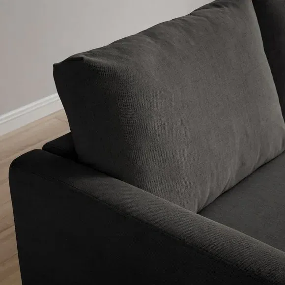 Corner Double Sofa Bed - Dark Grey, Chenille