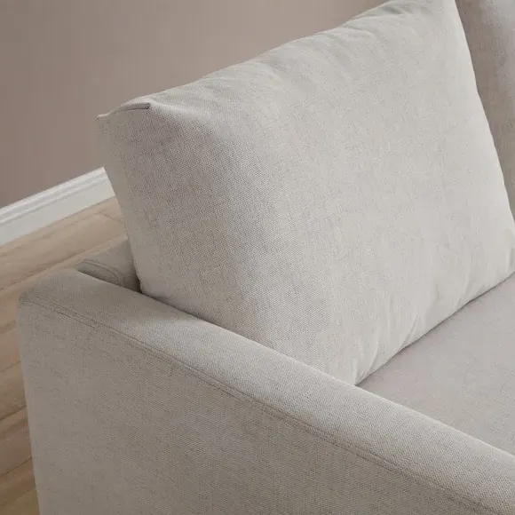Corner Double Sofa Bed - Natural, Chenille