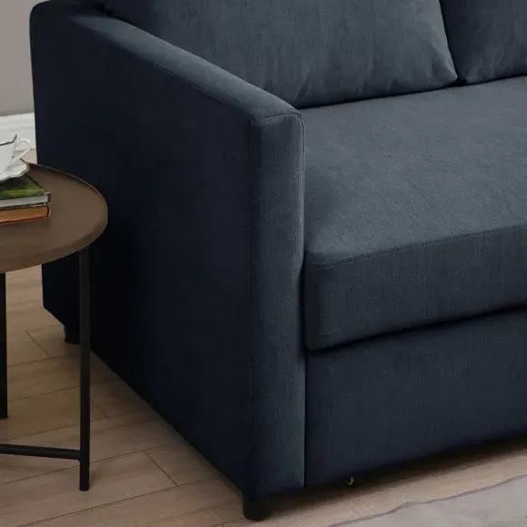 Corner Double Sofa Bed - Navy, Chenille