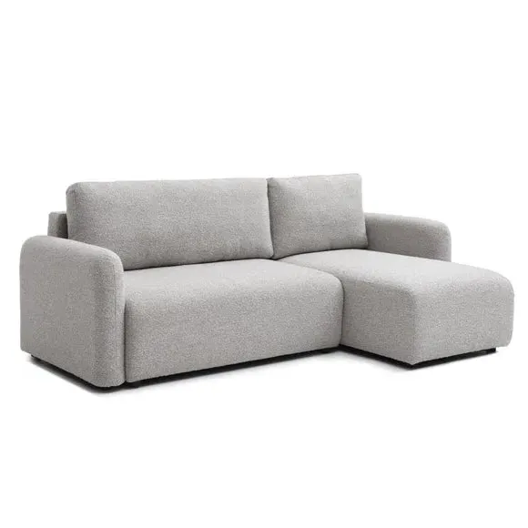 Corner Sofa Bed with Pop-Up - Natural, Boucle