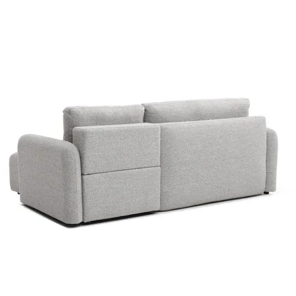 Corner Sofa Bed with Pop-Up - Natural, Boucle