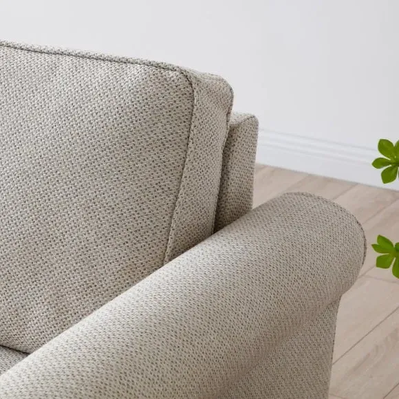 Corner Sofa Bed with Storage - Natural, Fabric