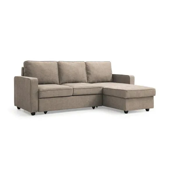 Corner Sofa Bed with Storage - Natural, Woven