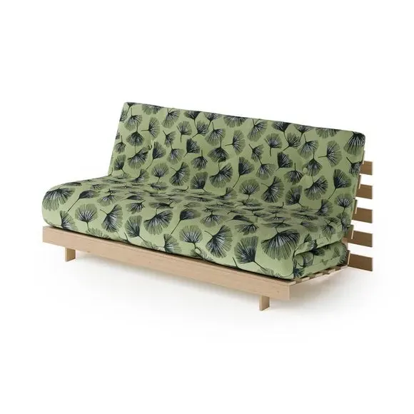 Double Futon Sofa Bed - Olive, Cotton Blend