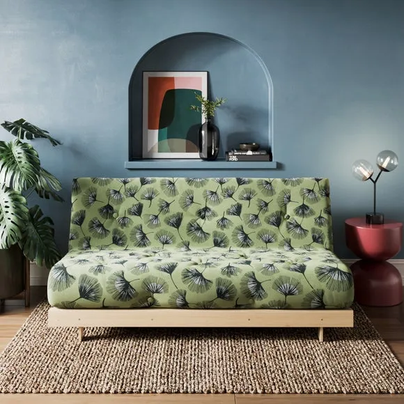 Double Futon Sofa Bed - Olive, Cotton Blend image
