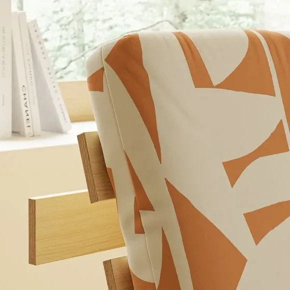 Double Futon with Folding Frame - Orange, Pine
