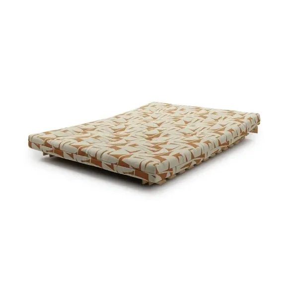 Double Futon with Folding Frame - Orange, Pine