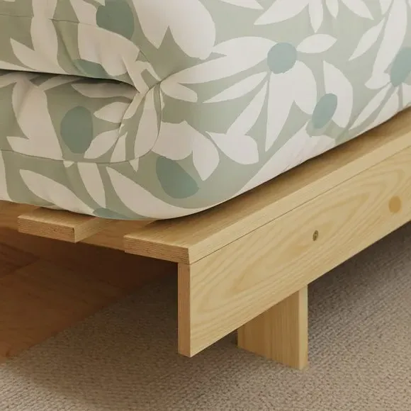 Double Futon with Folding Frame - Sage, Pine