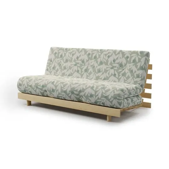 Double Futon with Folding Frame - Sage, Pine