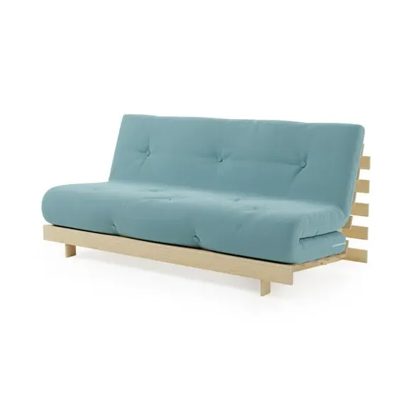 Double Futon with Mattress - Duck Egg, Pine