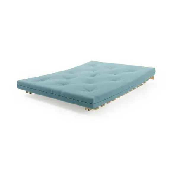 Double Futon with Mattress - Duck Egg, Pine