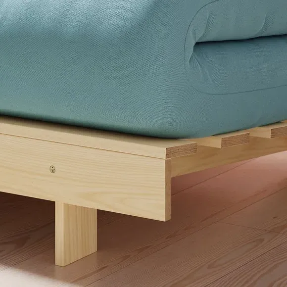 Double Futon with Mattress - Duck Egg, Pine