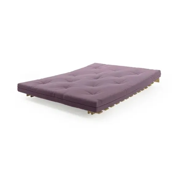 Double Futon with Mattress - Lilac, Pine