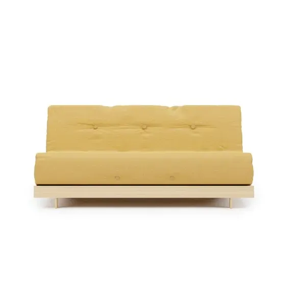 Double Futon with Mattress - Ochre, Pine