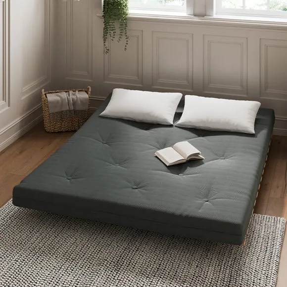 Double Futon with Ribbed Upholstery - Midnight