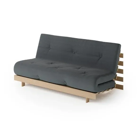 Double Futon with Ribbed Upholstery - Midnight