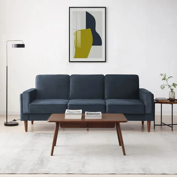 Double Sofa Bed with Storage - Ink, Velvet