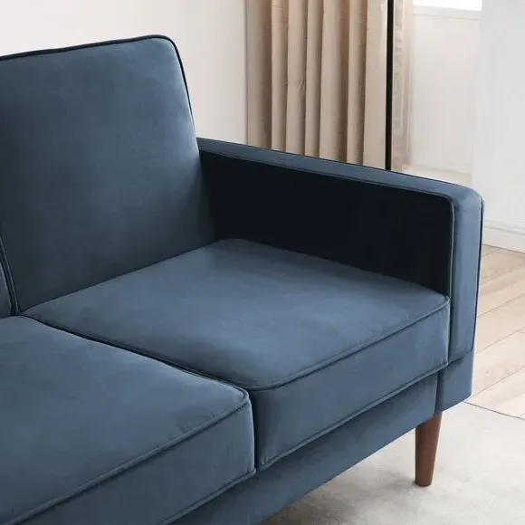 Double Sofa Bed with Storage - Ink, Velvet