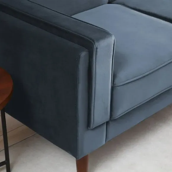 Double Sofa Bed with Storage - Ink, Velvet